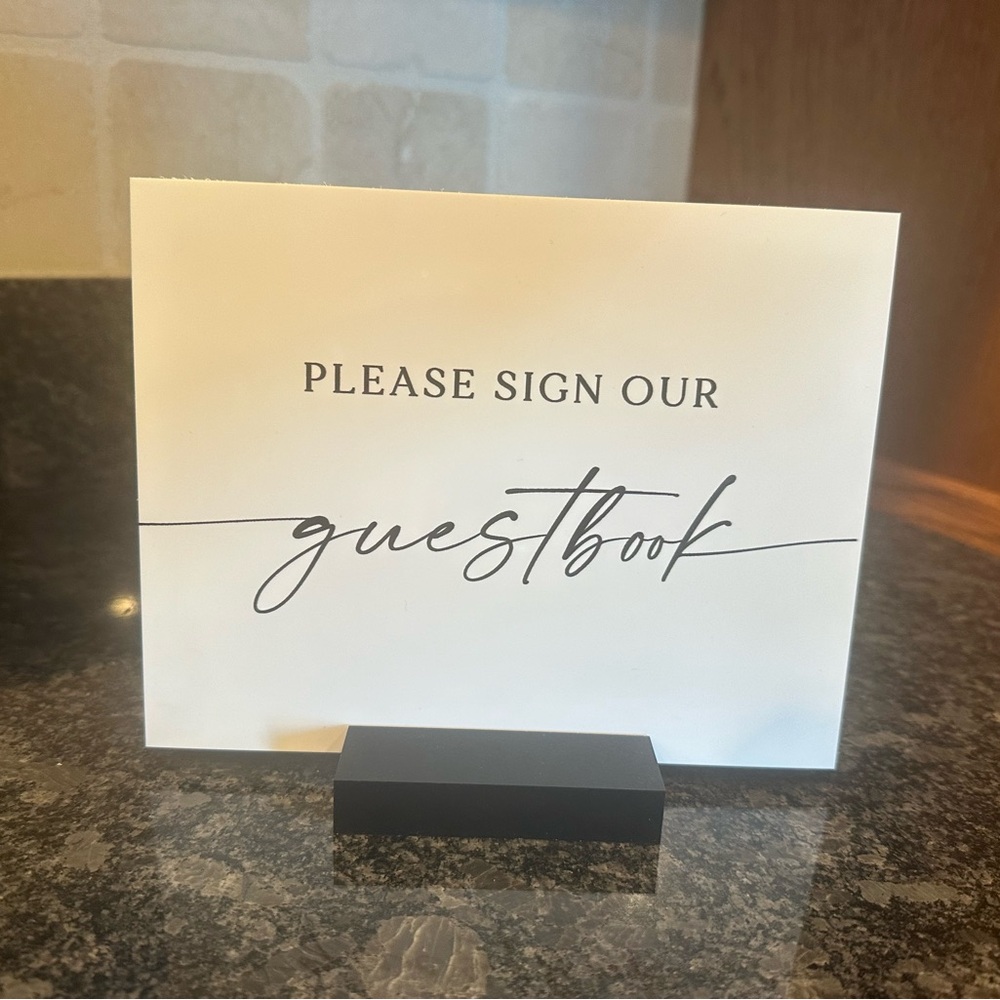 Guestbook sign